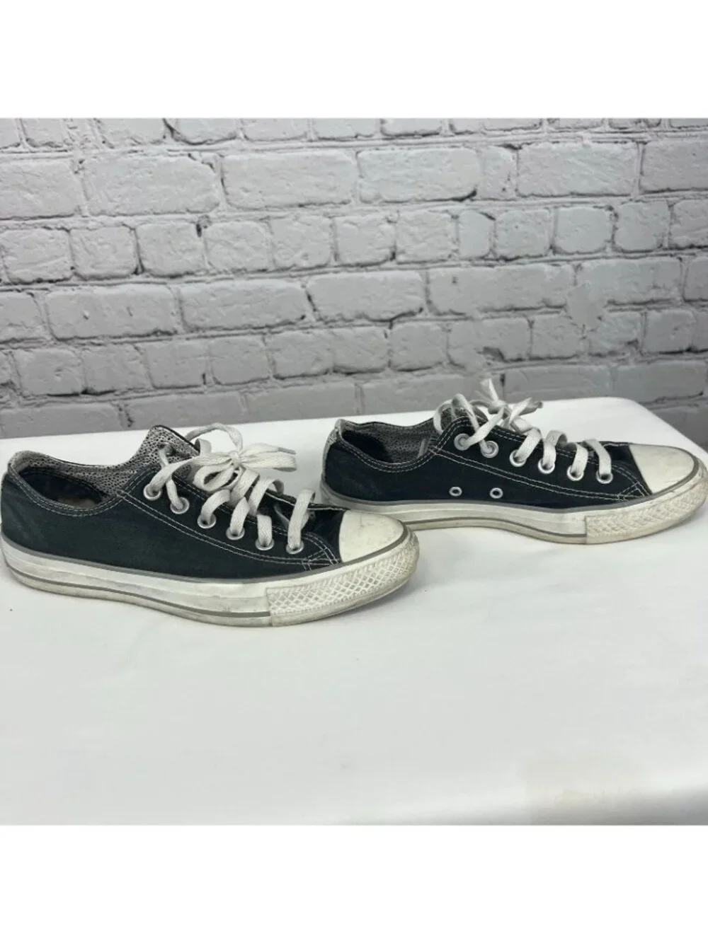 VTG Converse All Stars Black Low-Top Canvas Sneakers Shoes Women’s 8